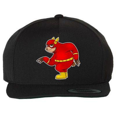 Lazy Sloth Speedster  Wool Snapback Cap