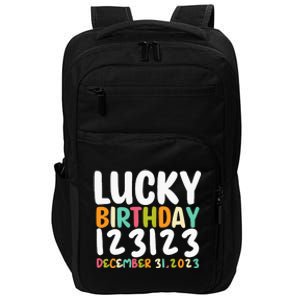 Lucky Birthday 123123 Happy New Year 2024 Birthday Party  Impact Tech Backpack