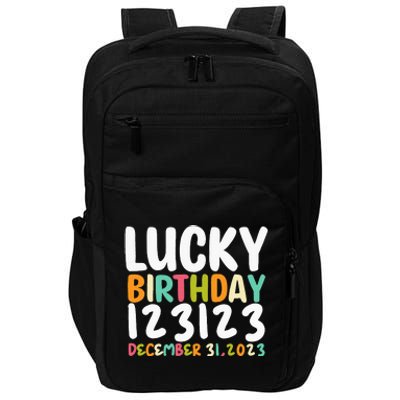 Lucky Birthday 123123 Happy New Year 2024 Birthday Party  Impact Tech Backpack