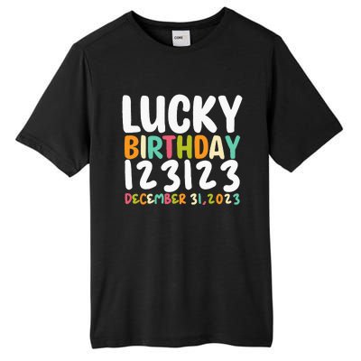 Lucky Birthday 123123 Happy New Year 2024 Birthday Party  Tall Fusion ChromaSoft Performance T-Shirt