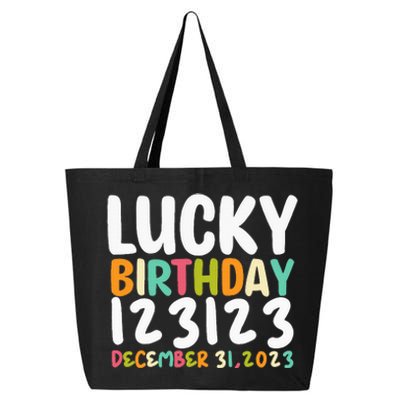 Lucky Birthday 123123 Happy New Year 2024 Birthday Party  25L Jumbo Tote