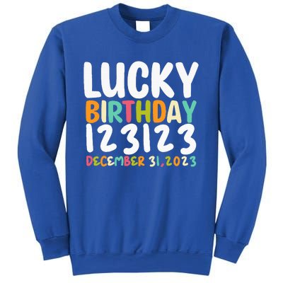 Lucky Birthday 123123 Happy New Year 2024 Birthday Party  Sweatshirt