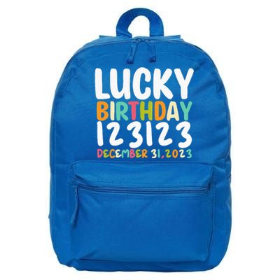 Lucky Birthday 123123 Happy New Year 2024 Birthday Party  16 in Basic Backpack