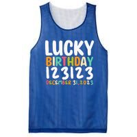 Lucky Birthday 123123 Happy New Year 2024 Birthday Party  Mesh Reversible Basketball Jersey Tank