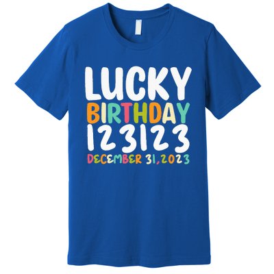 Lucky Birthday 123123 Happy New Year 2024 Birthday Party  Premium T-Shirt