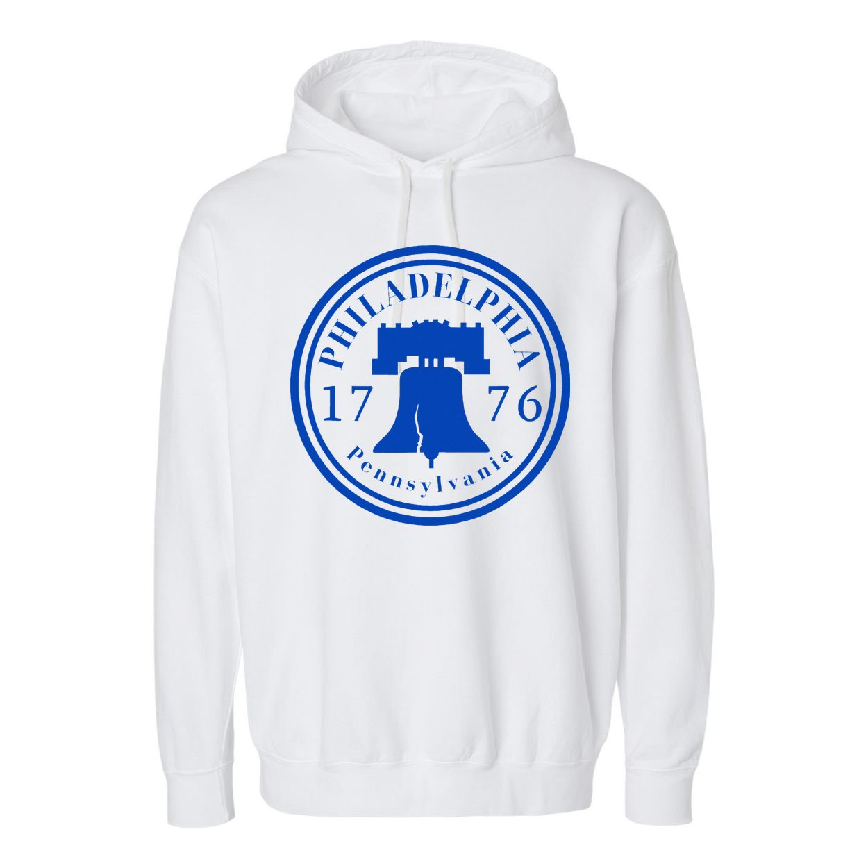 Liberty Bell 1776 Patriotic Philadelphia Pennsylvania Garment-Dyed Fleece Hoodie