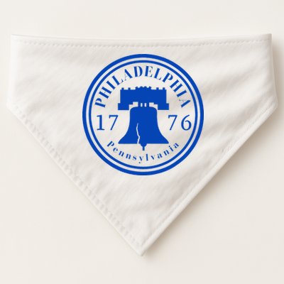 Liberty Bell 1776 Patriotic Philadelphia Pennsylvania USA-Made Doggie Bandana