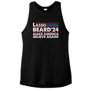 Lasso Beard 2024 Make America Believe Again! Ladies PosiCharge Tri-Blend Wicking Tank