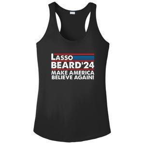 Lasso Beard 2024 Make America Believe Again! Ladies PosiCharge Competitor Racerback Tank