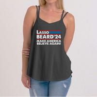 Lasso Beard 2024 Make America Believe Again! Women's Strappy Tank