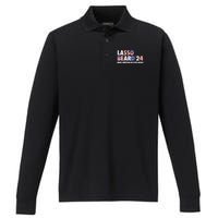 Lasso Beard 2024 Make America Believe Again Performance Long Sleeve Polo