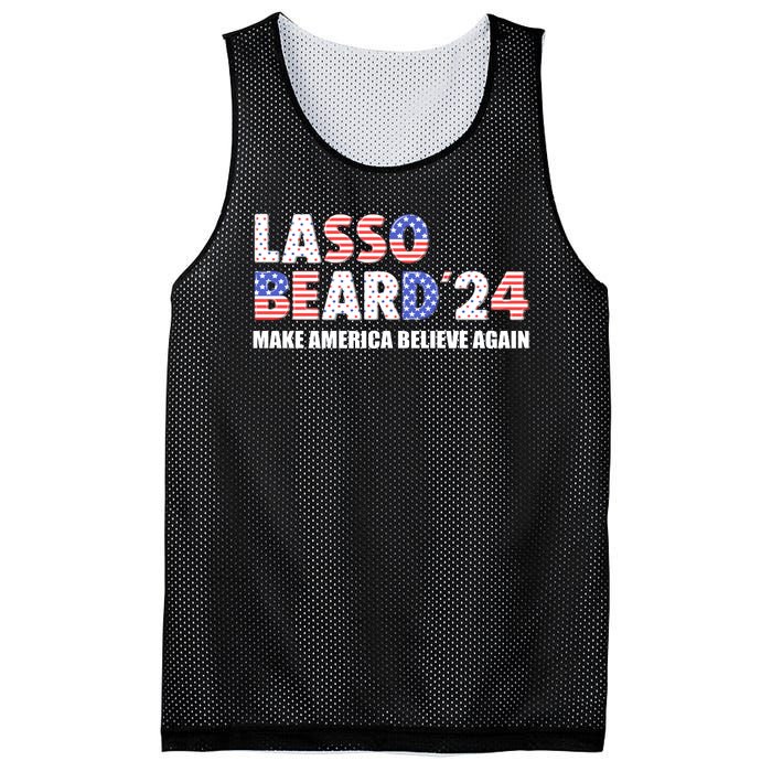 Lasso Beard 2024 Make America Believe Again Mesh Reversible Basketball Jersey Tank