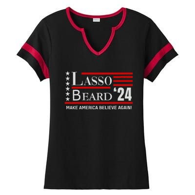 Lasso Beard 24 Ladies Halftime Notch Neck Tee