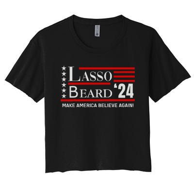 Lasso Beard 24 Women's Crop Top Tee