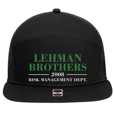 Lehman Brothers 2008 Risk Management Dept 7 Panel Mesh Trucker Snapback Hat