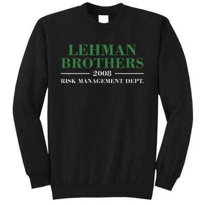 Lehman Brothers 2008 Risk Management Dept Sweatshirt