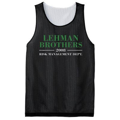 Lehman Brothers 2008 Risk Management Dept Mesh Reversible Basketball Jersey Tank