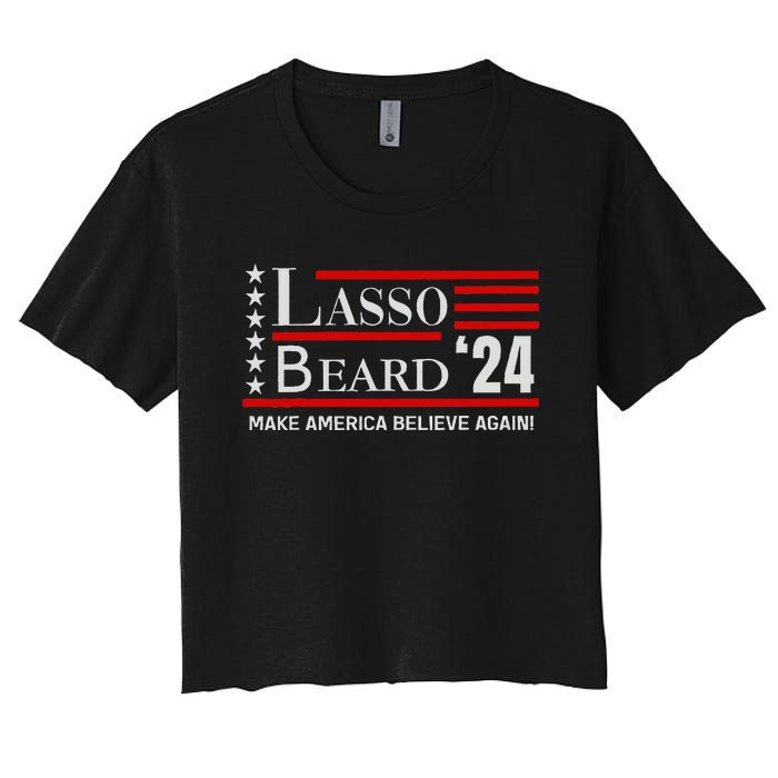 Lasso Beard 24 Women's Crop Top Tee