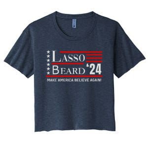 Lasso Beard 24 Women's Crop Top Tee