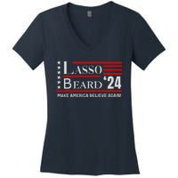 Lasso Beard 24 Women's V-Neck T-Shirt