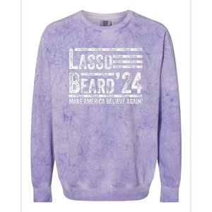 Lasso Beard 2024 MAKE AMERICA BELIEVE AGAIN! Colorblast Crewneck Sweatshirt