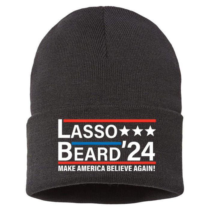 Lasso Beard 2024, MAKE AMERICA BELIEVE AGAIN! Sustainable Knit Beanie