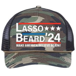 Lasso Beard 2024, MAKE AMERICA BELIEVE AGAIN! Retro Rope Trucker Hat Cap