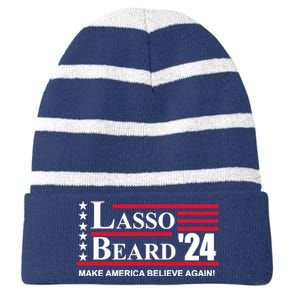 Lasso Beard 2024 Striped Beanie with Solid Band