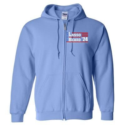 Lasso Beard 2024 Make America Believe Again! Full Zip Hoodie