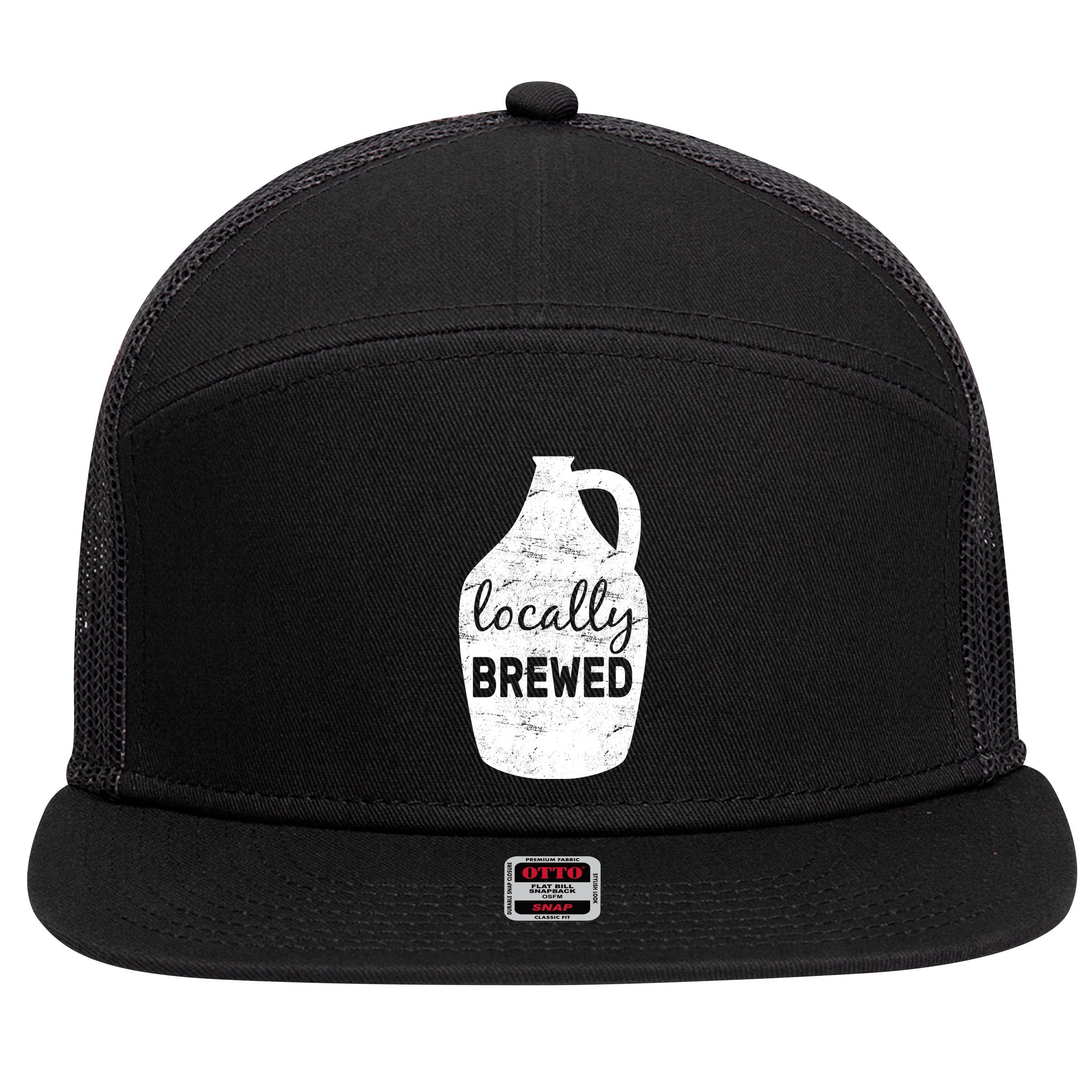 Locally Brewed 7 Panel Mesh Trucker Snapback Hat