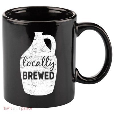 Locally Brewed 11oz C Handle Ceramic Mug