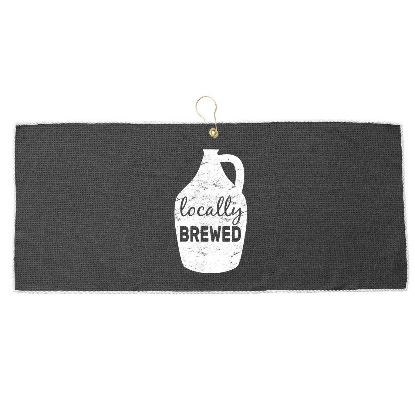 Locally Brewed Large Microfiber Waffle Golf Towel