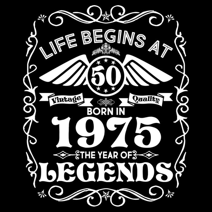 Life Begins At 50 Born In 1975 Year Of Legends 16 in Basic Backpack