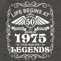 Life Begins At 50 Born In 1975 Year Of Legends Vector Backpack