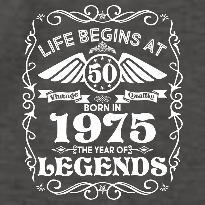 Life Begins At 50 Born In 1975 Year Of Legends Vector Backpack