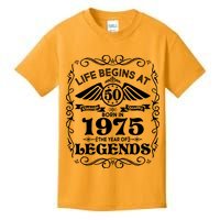 Life Begins At 50 Born In 1975 Year Of Legends Kids T-Shirt