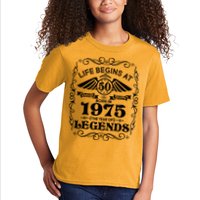 Life Begins At 50 Born In 1975 Year Of Legends Kids T-Shirt
