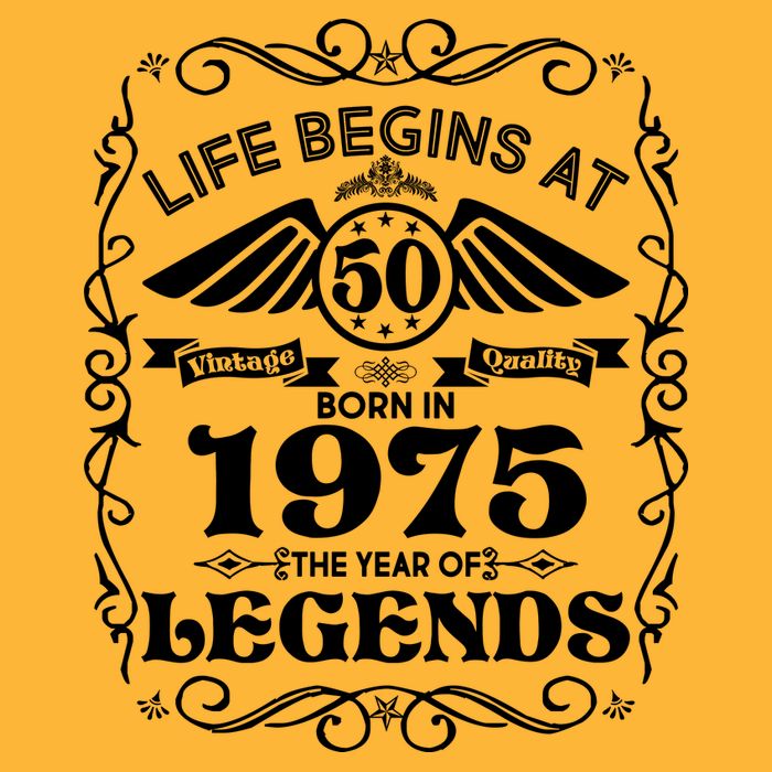 Life Begins At 50 Born In 1975 Year Of Legends Kids T-Shirt