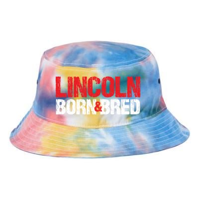 Lincoln Born And Bred Nebraska Hometown Ne Home State Gift Tie Dye Newport Bucket Hat