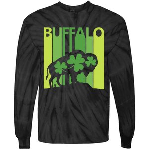 Lucky Buffalo Animal St Patrick's Day Irish Gift Tie-Dye Long Sleeve Shirt