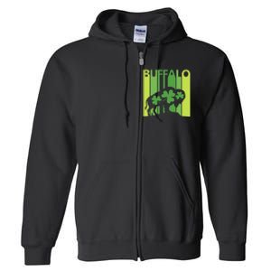 Lucky Buffalo Animal St Patrick's Day Irish Gift Full Zip Hoodie