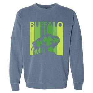 Lucky Buffalo Animal St Patrick's Day Irish Gift Garment-Dyed Sweatshirt