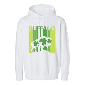 Lucky Buffalo Animal St Patrick's Day Irish Gift Garment-Dyed Fleece Hoodie