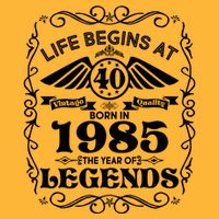 Life Begins At 40 Born In 1985 Year Of Legends Cooling Performance Crew T-Shirt