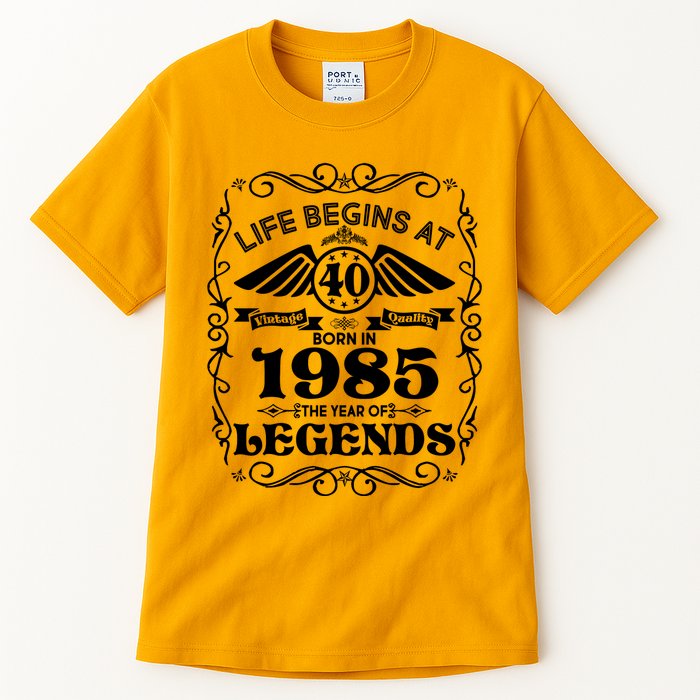 Life Begins At 40 Born In 1985 Year Of Legends Tall T-Shirt