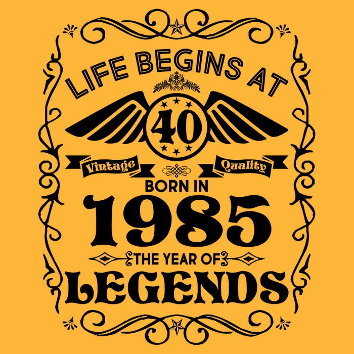 Life Begins At 40 Born In 1985 Year Of Legends Tall T-Shirt