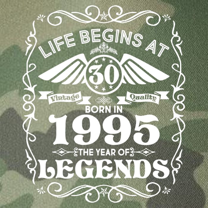 Life Begins At 30 Born In 1995 Year Of Legends Legacy Tie Dye Trucker Hat