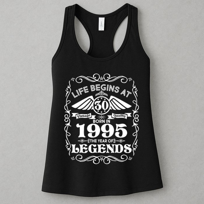 Life Begins At 30 Born In 1995 Year Of Legends Womens Tank Top