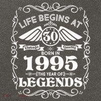 Life Begins At 30 Born In 1995 Year Of Legends Cotton Canvas Backpack