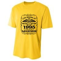 Life Begins At 30 Born In 1995 Year Of Legends Youth Performance Sprint T-Shirt